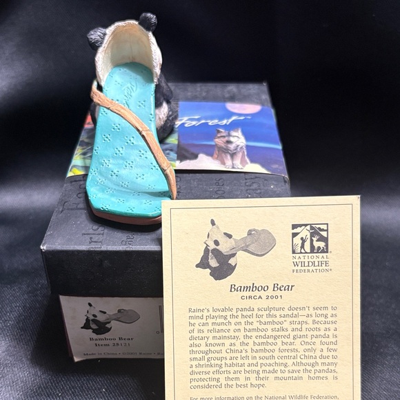 Just The Right Shoe Bamboo Bear Sandals - Black and Blue - Picture 4 of 5